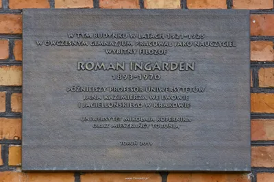 Tablica pamiątkowa Romana Ingardena