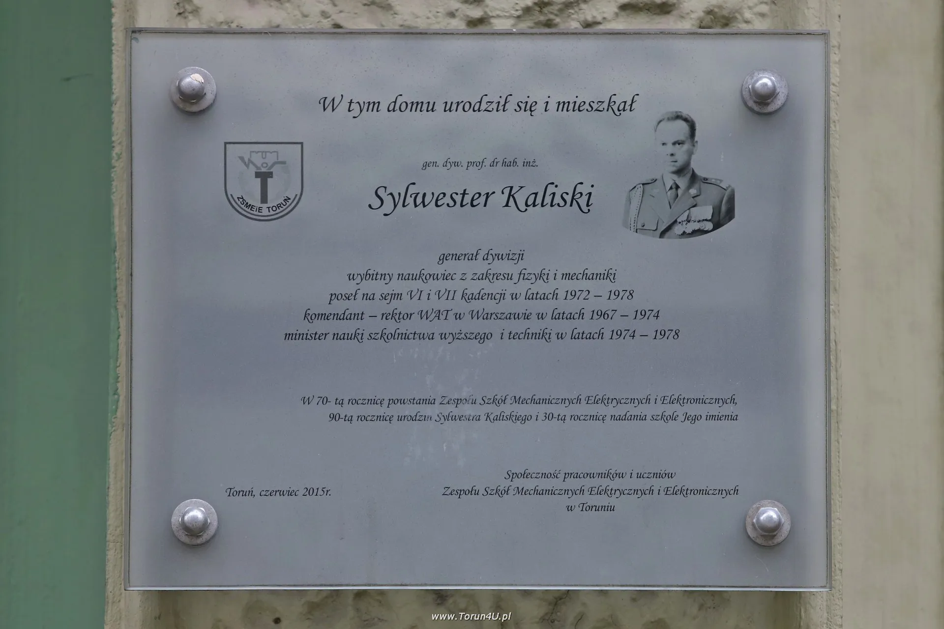 Tablica pamiątkowa Sylwestra Kaliskiego