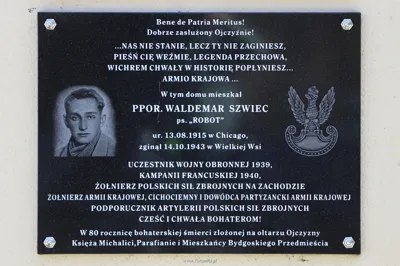 Tablica pamiątkowa Waldemara Szwieca