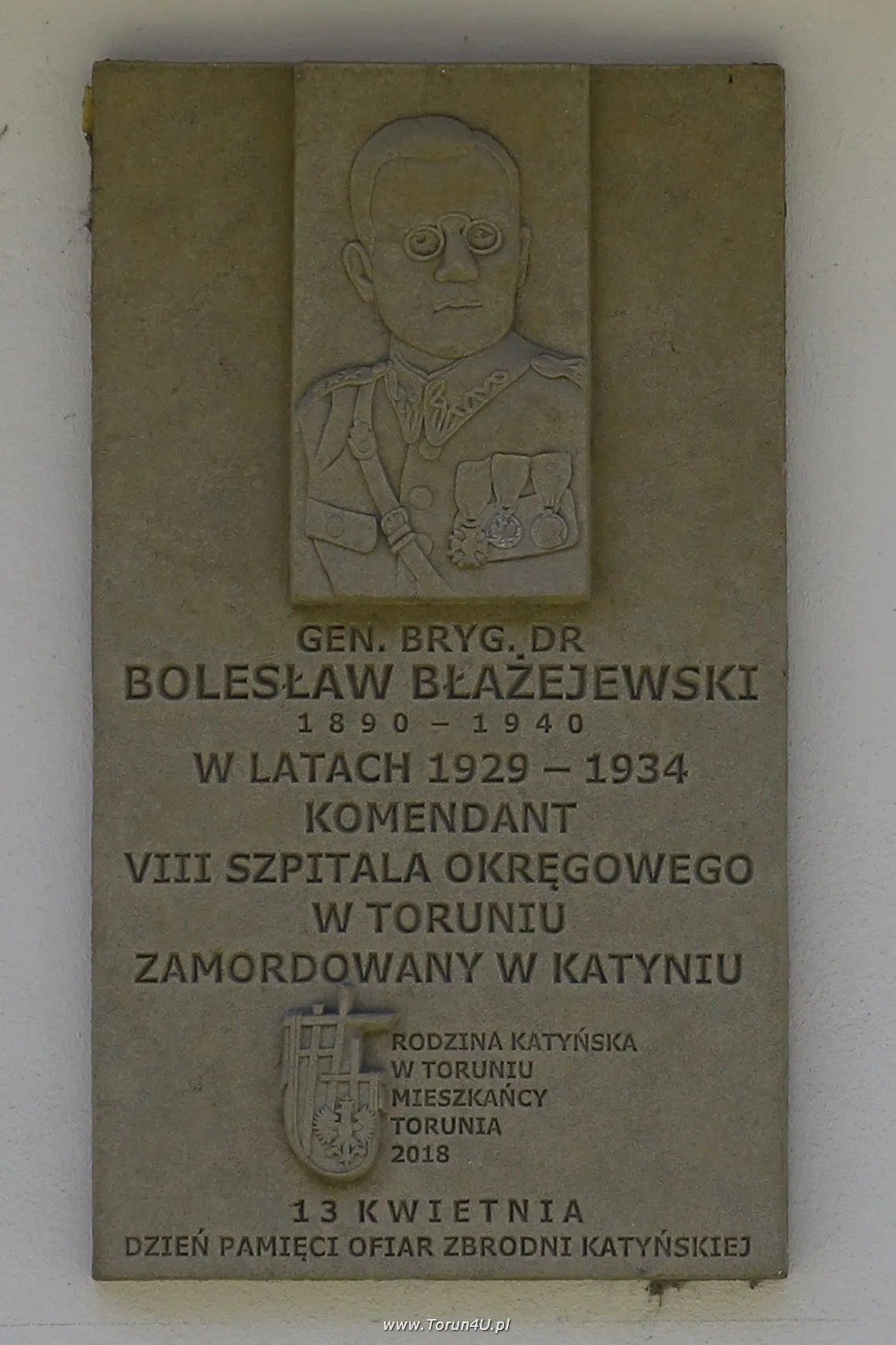 Tablica pamiątkowa Bolesława Błażejewskiego 