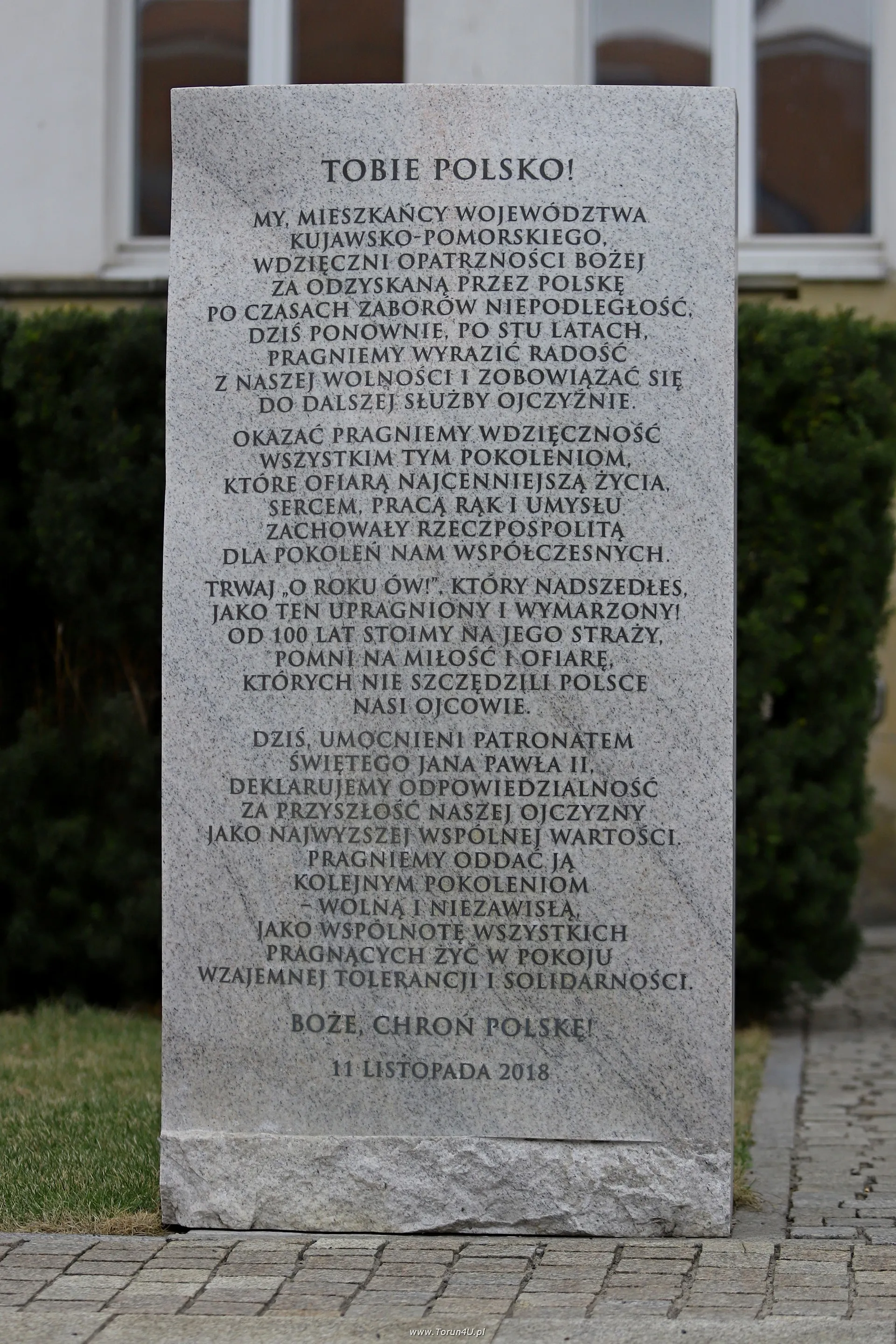 Tablica pamiątkowa  Obchodów 100-lecia Odzyskania Niepodległości