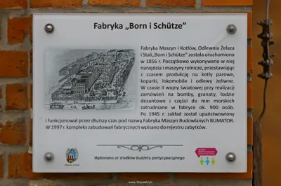 Tablica pamiątkowa fabryki Born & Schütze