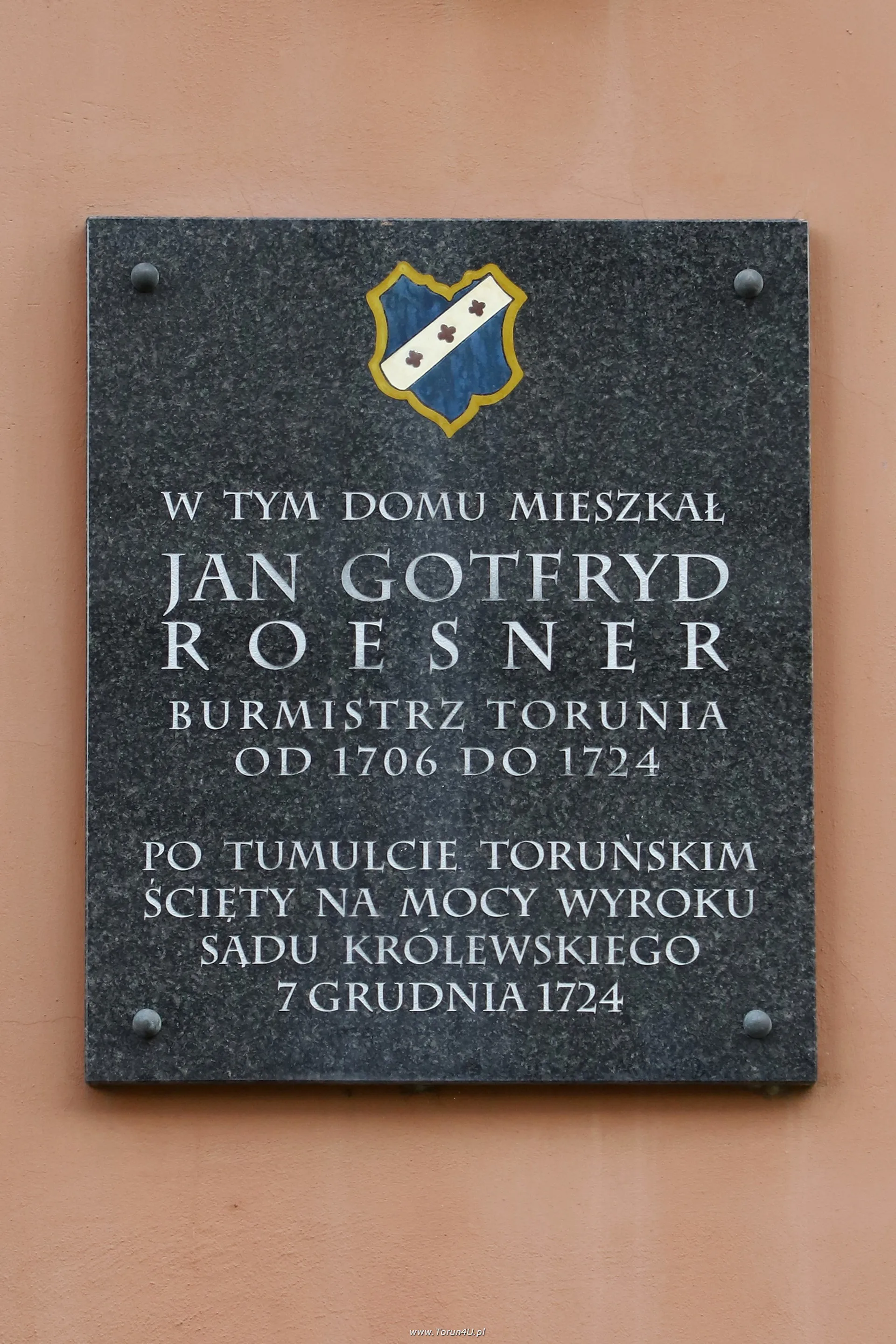 Tablica pamiątkowa Jana Gotfryda Roesnera