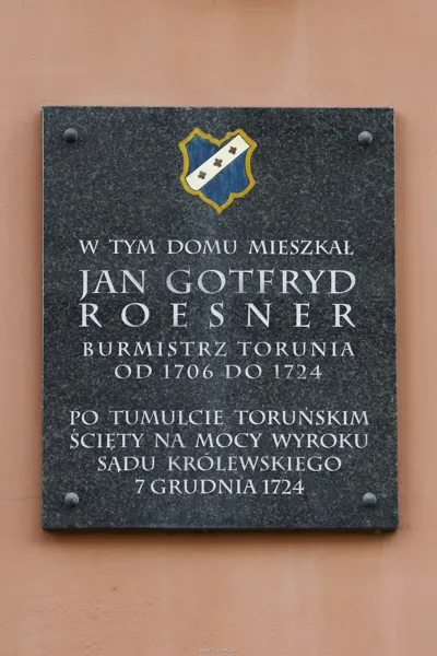 Tablica pamiątkowa Jana Gotfryda Roesnera